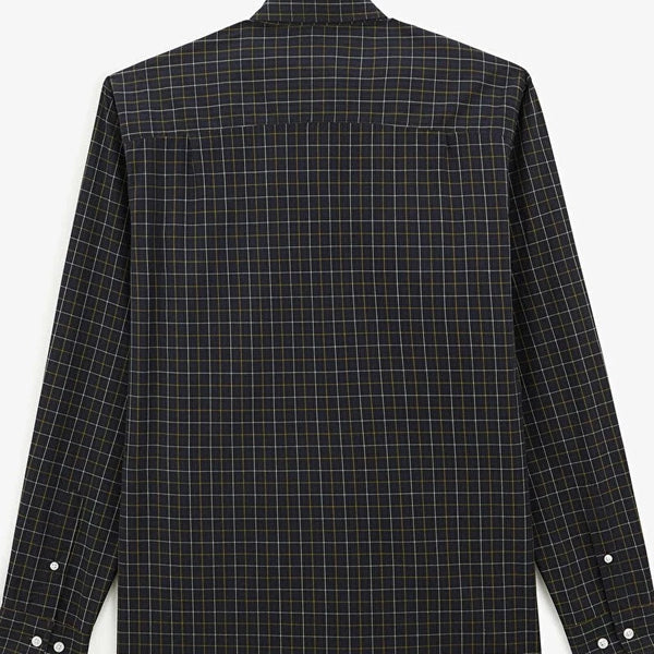 Ganton Tailored Fit Earl Mens Shirt in Navy Micro-Check – Mens Suit  Warehouse - Melbourne