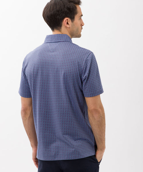 Pico Circle Print Polo S/S: Cobalt – Henry & Company