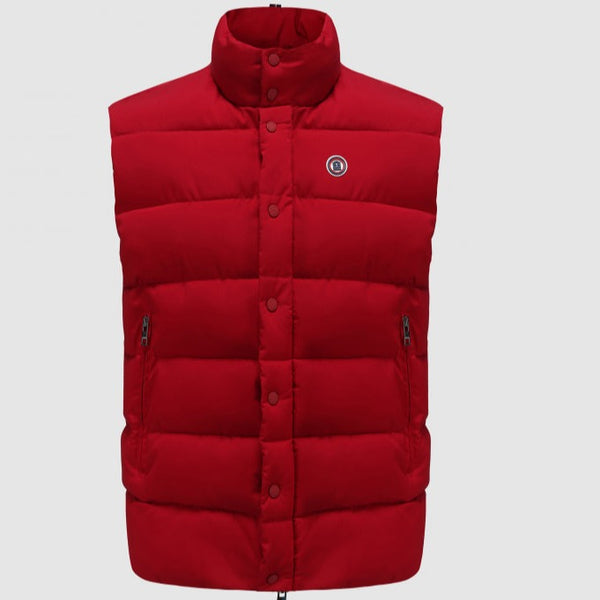 Red discount down vest