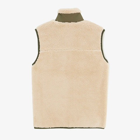 Montreal Sleeveless Fleece Vest: Beige