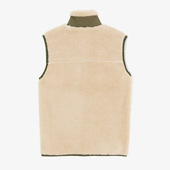 Montreal Sleeveless Fleece Vest: Beige