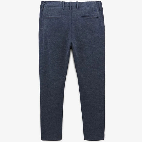 736 Elasticized Waistband Chino: Heathered Navy