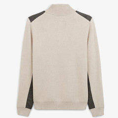 Mino Quarter Zip Sweater: Beige