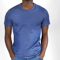 Crew Neck Tee S/S: Denim Blue