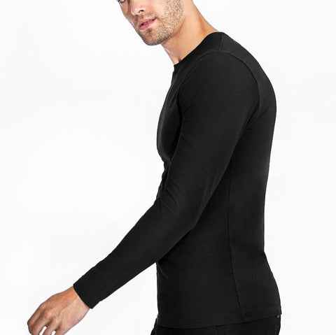 Long Sleeve Crew-Neck: Black