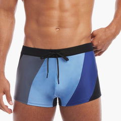 Cabo Swim Trunk: Multi-Color Stripe