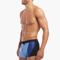 Cabo Swim Trunk: Multi-Color Stripe