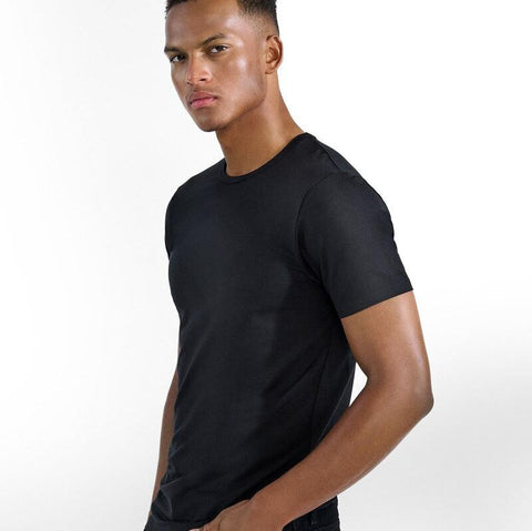 Crew-Neck Tencel S/S: Black