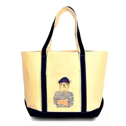 Sailor Boxer Tote: Navy Trim