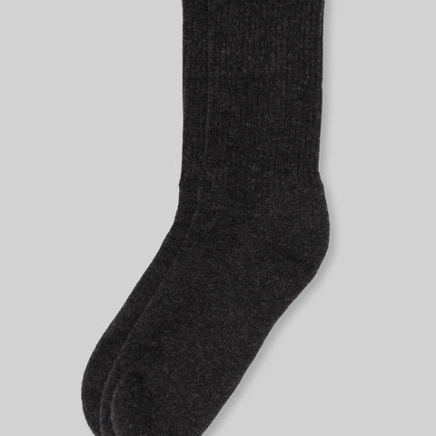 Supermerino Crew Sock: Charcoal