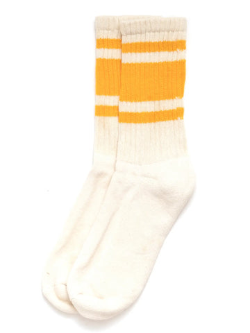 Mono Stripe Crew Sock: Gold