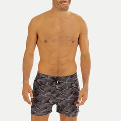 Army Print Swim Trunk: Grey