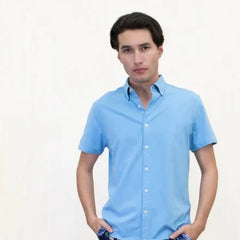 Todd Knit Shirt S/S: Blue