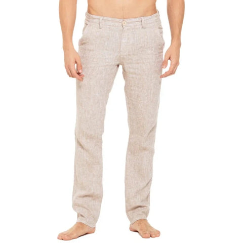 Slim Linen Pant: Beige