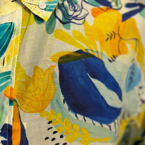 Silk & Cotton Shirt S/S: Watercolor