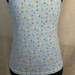 Rainbow Skulls Stretch Tank: Blue