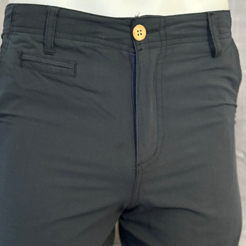 Solid Seersucker Short: Navy