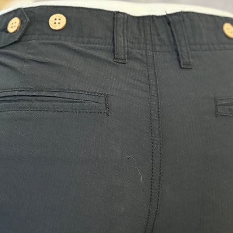 Solid Seersucker Short: Navy