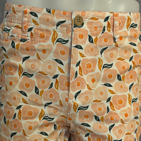 Peach Poppy Stretch Short: Sand