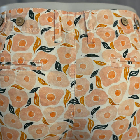 Peach Poppy Stretch Short: Sand