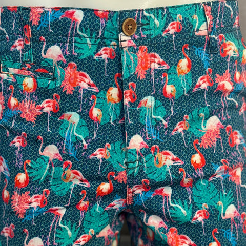 Flamingos Stretch Short: Navy