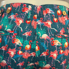 Flamingos Stretch Short: Navy