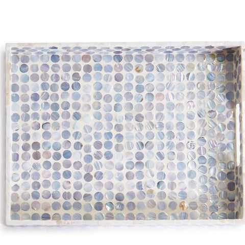 Rectangular Dot Pattern Medium Tray: Slate Grey