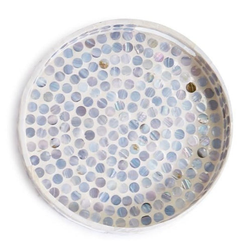 Round Dot Pattern Small Tray: Slate Grey