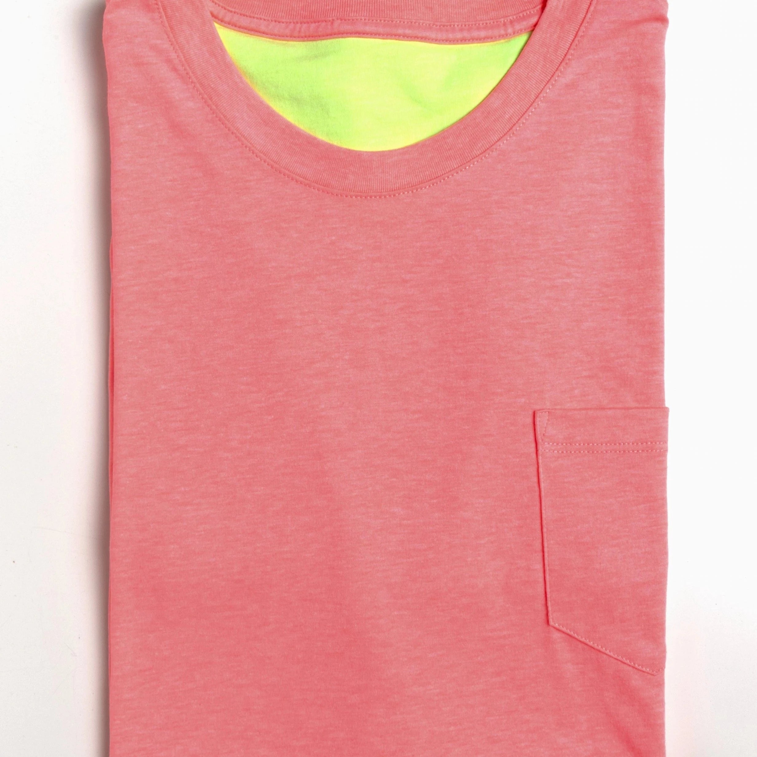 Pocket Crew Tee: Coral Heather