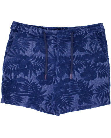 Sam Farm Floral Terry Short: Navy