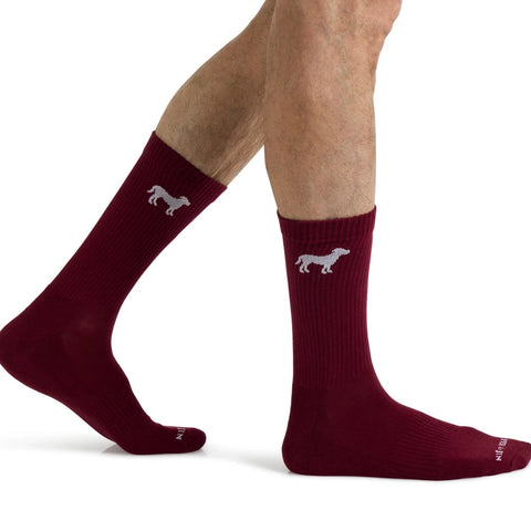 Crew Sock: Burgundy