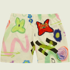 Flower Shop Swim Trunk: Off-White