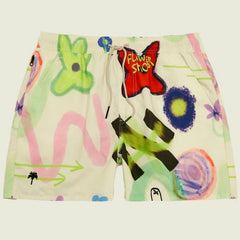 Flower Shop Swim Trunk: Off-White