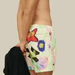 Flower Shop Swim Trunk: Off-White