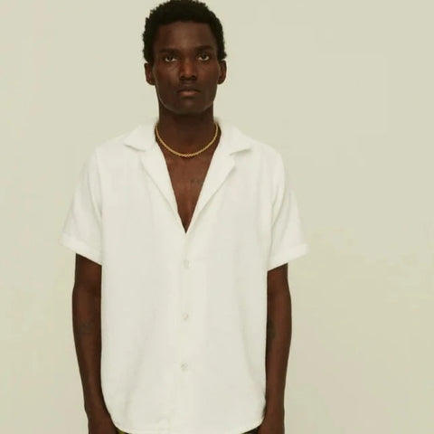 Cuba Terry Shirt S/S: White