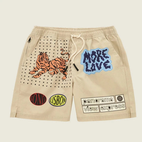 Tiger Love Canvas Short:Antique Canvas