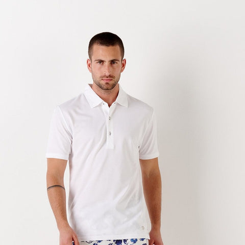 Darren Pique Polo S/S: White