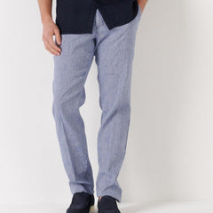 Gordon Linen Chino Pant: Navy