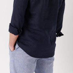 Gordon Linen Chino Pant: Navy