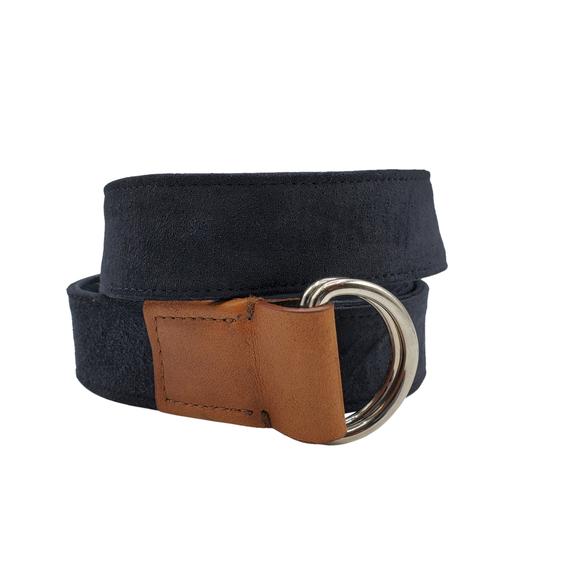 Suede D-Ring Belt: Blue