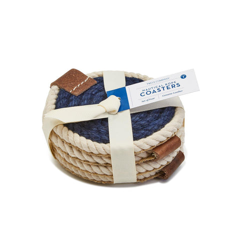 Nautical Rope Coasters: Set of 4