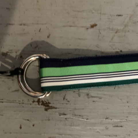 Ribbon Belt: Irish Days Green/Navy